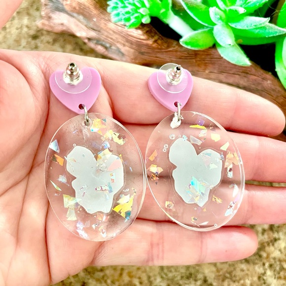 Singing Flowers Acrylic Earrings - Picture 5 of 5